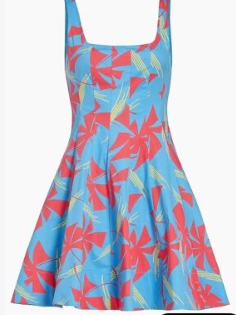 Staud cotton printed mini dress